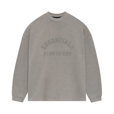 Pre-owned Essentials Fear Of God  Heavy Long-sleeve Tee 'heather Grey' | Men's Size M