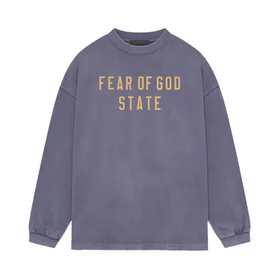 Pre-owned Essentials Fear Of God  Heavy Long-sleeve Tee 'lavender' In Purple