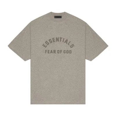 Pre-owned Essentials Fear Of God  Heavy T-shirt 'heather Grey'
