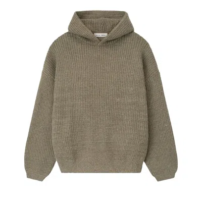 Pre-owned Essentials Fear Of God  Heavy Waffle 90's Hoodie 'homestead Heather' | Grey | Men's Size Xs In Gray