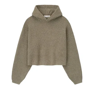 Pre-owned Essentials Fear Of God  Heavy Waffle 90's Hoodie 'homestead Heather' | Grey | Women's Size Xs