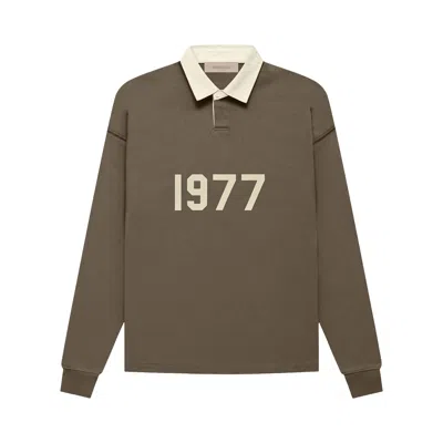 Pre-owned Essentials Fear Of God  Henley Rugby 'wood' In Brown