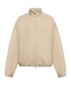 Essentials Zip-up Track-detail Sweatshirt In Neutral