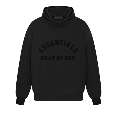 Pre-owned Essentials Fear Of God  Hoodie 'jet Black'