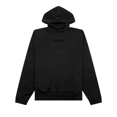 Pre-owned Essentials Fear Of God  Hoodie 'jet Black'