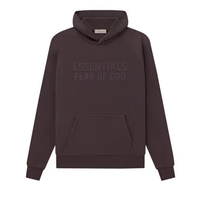 Pre-owned Essentials Fear Of God  Hoodie 'plum' In Brown