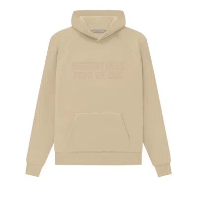 Pre-owned Essentials Fear Of God  Hoodie 'sand' In Tan