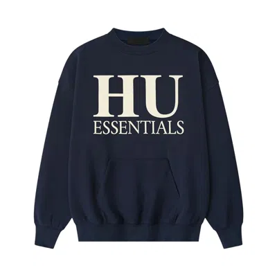 Pre-owned Essentials Fear Of God  Howard University Sport Crewneck 'navy' | Blue | Men's Size Xs