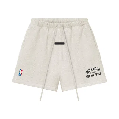 Pre-owned Essentials Fear Of God  Inglewood X All Star Weekend '26 Classic Sweatshort 'oatmeal Heather' | Cream In White