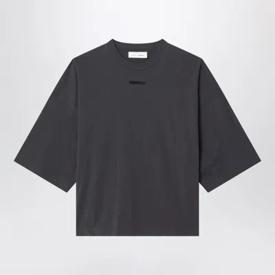 Essentials Fear Of God  Iron Grey Cotton Merch T-shirt In Black