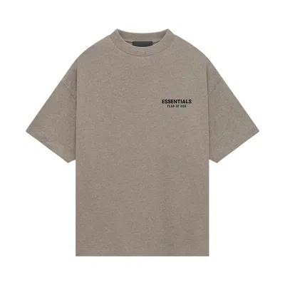 Pre-owned Essentials Fear Of God  Jersey Crewneck Tee 'heather Grey'