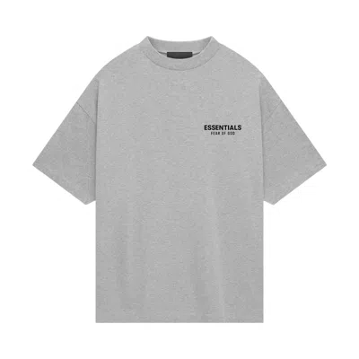 Pre-owned Essentials Fear Of God  Jersey Crewneck Tee 'light Heather Grey'