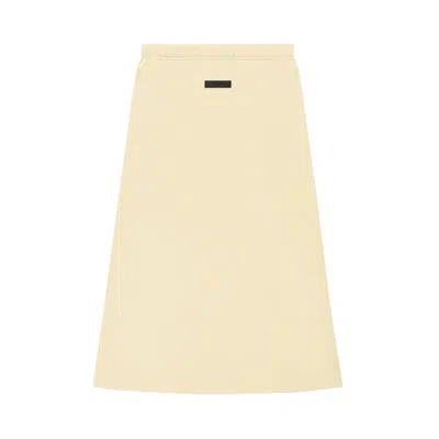 Pre-owned Essentials Fear Of God  Jersey Long Skirt 'egg Shell' | Cream | Women's Size L
