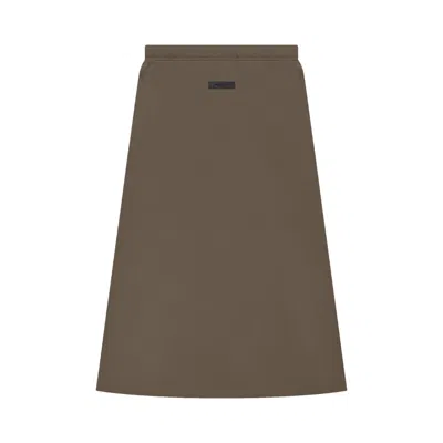 Pre-owned Essentials Fear Of God  Jersey Long Skirt 'wood' | Brown | Women's Size Xs