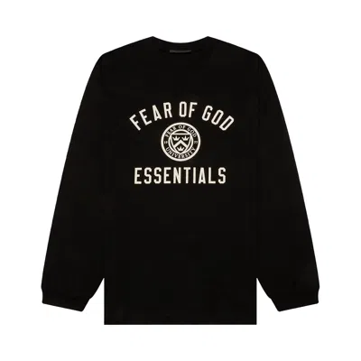Pre-owned Essentials Fear Of God  Jersey Long-sleeve Tee 'black' | Men's Size L