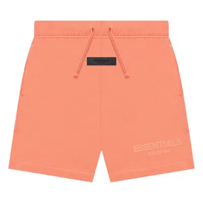 Pre-owned Essentials Fear Of God  Jersey Shorts 'coral' | Orange | Kid's Size -6.5