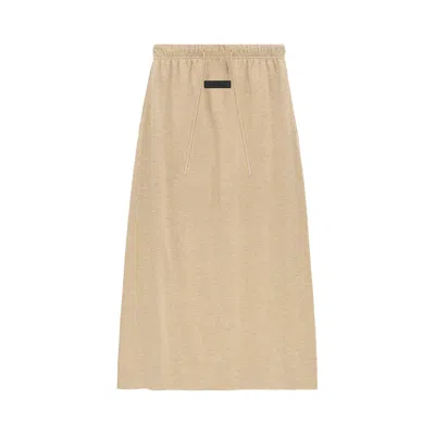 Pre-owned Essentials Fear Of God  Jersey Skirt 'gold Heather' | Tan | Women's Size S In Brown