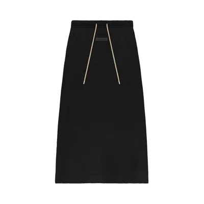 Pre-owned Essentials Fear Of God  Jersey Skirt 'jet Black' | Women's Size Xs