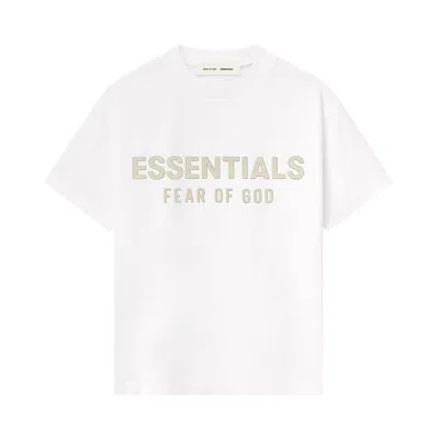 Pre-owned Essentials Fear Of God  Kids Classic Crewneck T-shirt 'cloud White' | Kid's Size 8