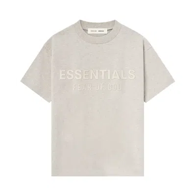 Pre-owned Essentials Fear Of God  Kids Classic Crewneck T-shirt 'heather Stone' | Grey | Kid's Size 10