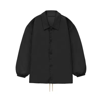 Pre-owned Essentials Fear Of God  Kids Coaches Jacket 'jet Black' | Kid's Size 8