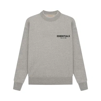 Pre-owned Essentials Fear Of God  Kids Crewneck 'dark Oatmeal' | Grey | Kid's Size -6.5