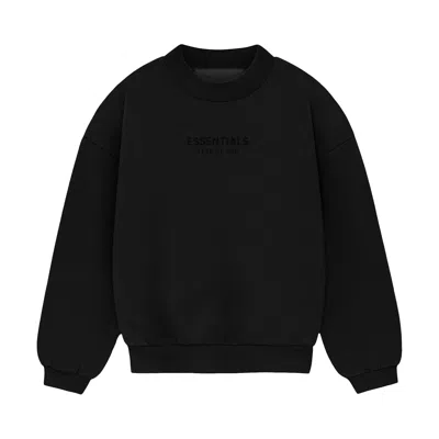 Pre-owned Essentials Fear Of God  Kids Crewneck 'jet Black' | Kid's Size 8