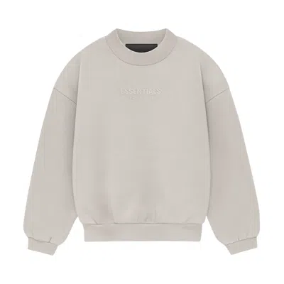 Pre-owned Essentials Fear Of God  Kids Crewneck 'silver Cloud' | Grey | Kid's Size -6.5