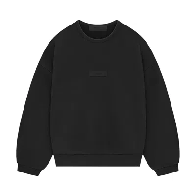 Pre-owned Essentials Fear Of God  Kids Crewneck Sweater 'jet Black' | Kid's Size -6.5