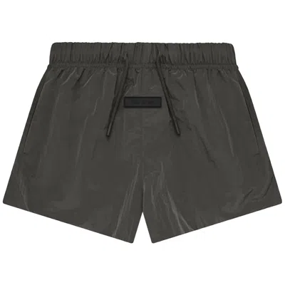 Pre-owned Essentials Fear Of God  Kids Crinkle Nylon Running Short 'ink' | Black | Kid's Size 10