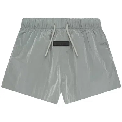 Pre-owned Essentials Fear Of God  Kids Crinkle Nylon Running Short 'seal' | Grey | Kid's Size 8
