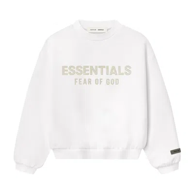 Pre-owned Essentials Fear Of God  Kids Fleece Crewneck 'cloud White' | Kid's Size 10