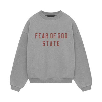 Pre-owned Essentials Fear Of God  Kids Fleece Crewneck 'dark Heather' | Grey | Kid's Size -6.5