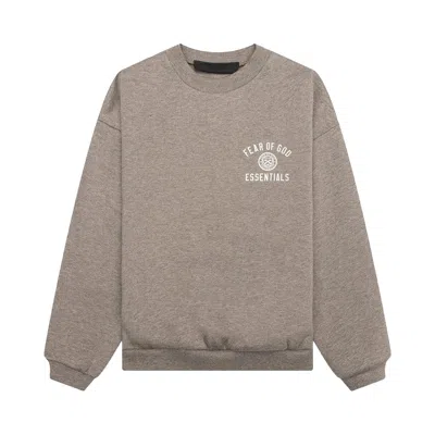 Pre-owned Essentials Fear Of God  Kids Fleece Crewneck 'heather Grey' | Kid's Size 14.5
