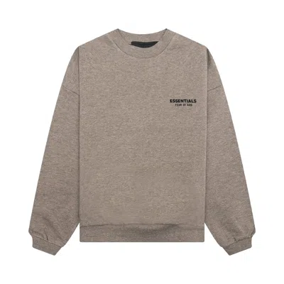 Pre-owned Essentials Fear Of God  Kids Fleece Crewneck 'heather Grey' | Kid's Size -6.5