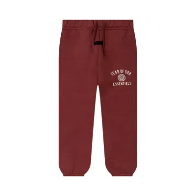 Pre-owned Essentials Fear Of God  Kids Fleece Essential Sweatpant 'crimson' | Red | Kid's Size 10