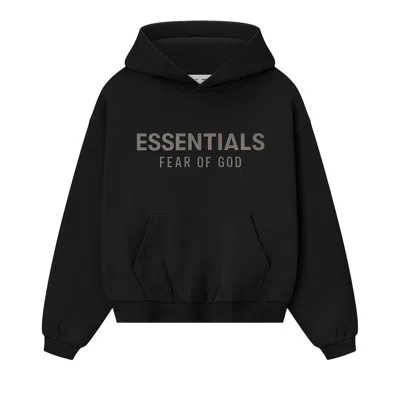 Pre-owned Essentials Fear Of God  Kids Fleece Hoodie 'jet Black' | Kid's Size -6.5