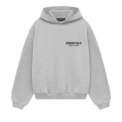Pre-owned Essentials Fear Of God  Kids Fleece Hoodie 'light Heather Grey' | Kid's Size -4.5
