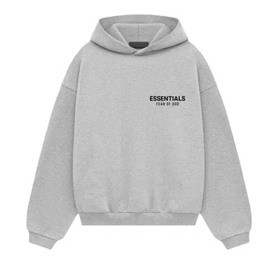 Pre-owned Essentials Fear Of God  Kids Fleece Hoodie 'light Heather Grey' | Kid's Size 8