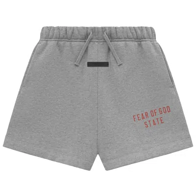Pre-owned Essentials Fear Of God  Kids Fleece Soccer Short 'dark Heather' | Grey | Kid's Size 14.5