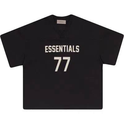 Pre-owned Essentials Fear Of God  Kids Football Tee 'iron' | Black | Kid's Size 12