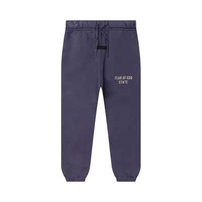 Pre-owned Essentials Fear Of God  Kids Heavy Fleece Essential Sweatpant 'marine' | Blue | Kid's Size 10