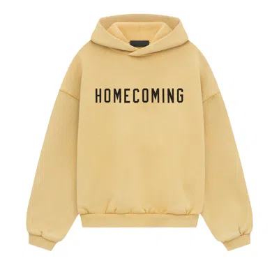 Pre-owned Essentials Fear Of God  Kids Heavy Fleece Hoodie 'amber' | Yellow | Kid's Size -6.5