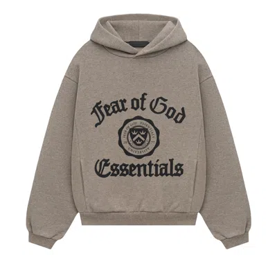 Pre-owned Essentials Fear Of God  Kids Heavy Fleece Vintage Shrunken Hoodie 'heather Grey' | Kid's Size 8