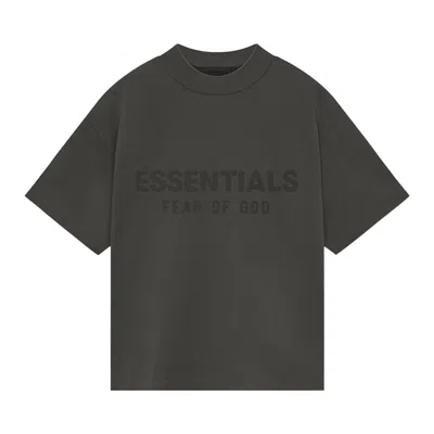 Pre-owned Essentials Fear Of God  Kids Heavy Jersey Short-sleeve Tee 'ink' | Black | Kid's Size 10