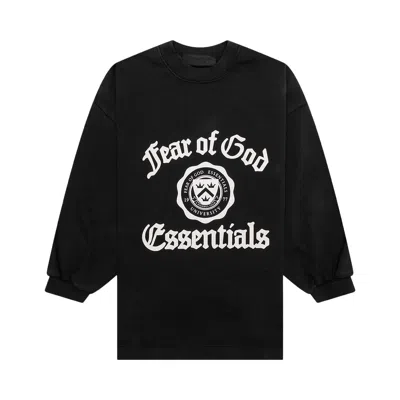 Pre-owned Essentials Fear Of God  Kids Heavy Long-sleeve Tee 'black' | Kid's Size 10