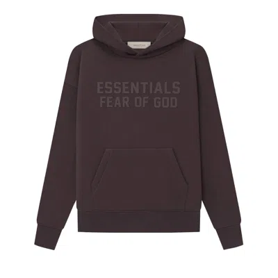 Pre-owned Essentials Fear Of God  Kids Hoodie 'plum' | Brown | Kid's Size 8