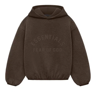 Pre-owned Essentials Fear Of God  Kids Hoodie 'wood/heather Wood' | Black | Kid's Size 14.5
