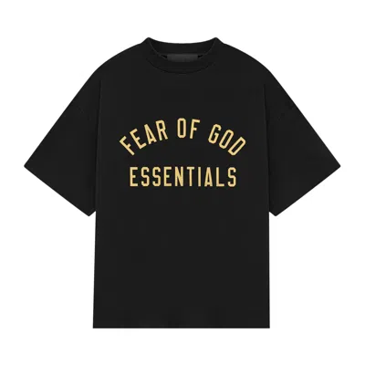 Pre-owned Essentials Fear Of God  Kids Jersey Crewneck Tee 'black' | Kid's Size 12