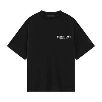 Pre-owned Essentials Fear Of God  Kids Jersey Crewneck Tee 'black' | Kid's Size 14.5